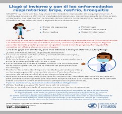EL MINISTERIO PUPILAR Y DE LA DEFENSA RECORDO LAS MEDIDAS DE PREVENCION ANTE LA LLEGADA DEL PERIODO DE ENFERMEDADES RESPIRATORIAS