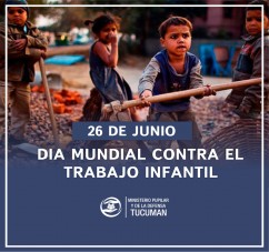 EL MINISTERIO PUPILAR Y DE LA DEFENSA RATIFICA SU DETERMINACION DE CONDENAR EL TRABAJO INFANTIL