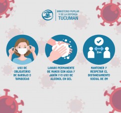 EL MINISTERIO PUPILAR Y DE LA DEFENSA RECUERDA LAS PREVENCIONES ANTE LA CIRCULACION COMUNITARIA DEL CORONAVIRUS