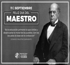 EL MINISTERIO PUPILAR Y DE LA DEFENSA SALUDA A LOS MAESTROS Y LAS MAESTRAS EN EL DIA DEL PASO A LA INMORTALIDAD DE DOMINGO FAUSTINO SARMIENTO