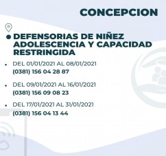 EL MINISTERIO PUPILAR Y DE LA DEFENSA DIO A CONOCER LOS TELEFONOS DE CONTACTO CON LAS DEFENSORIAS OFICIALES DURANTE LA FERIA JUDICIAL